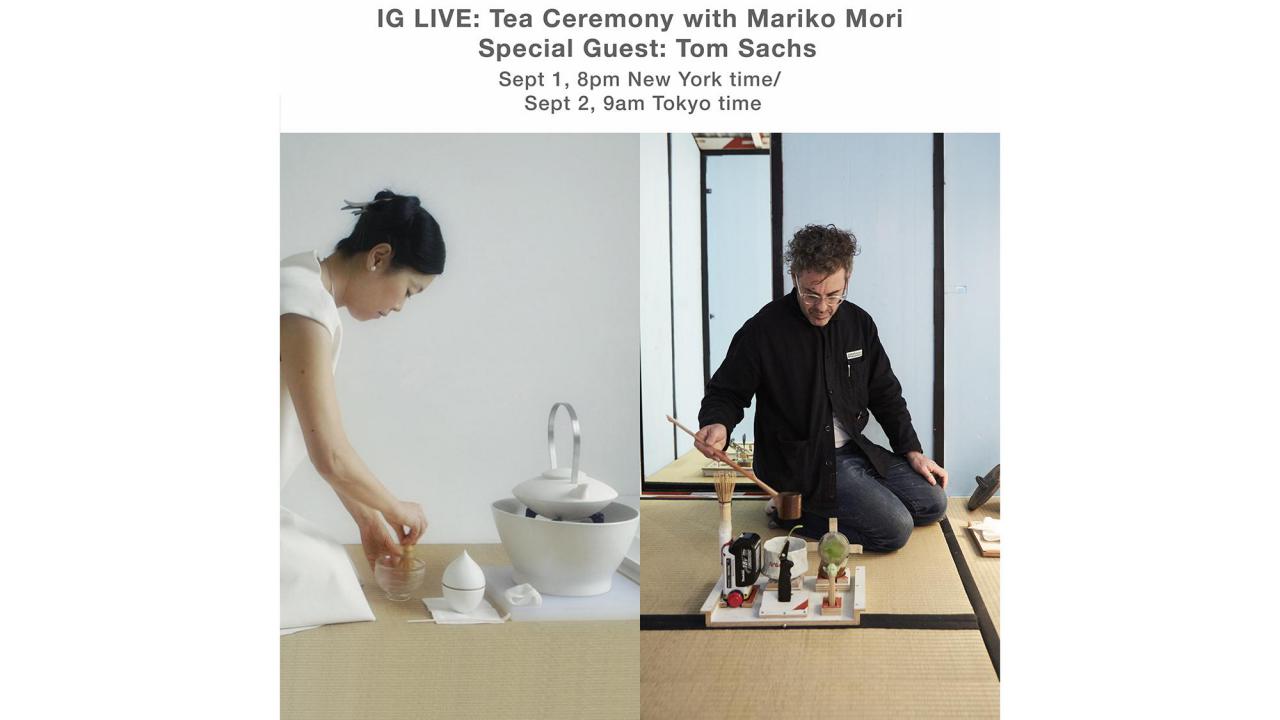 SCAI THE BATHHOUSE News 【IG LIVE】Tea Ceremony with Mariko Mori